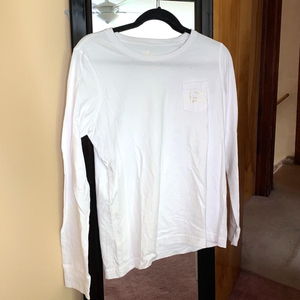 VINEYARD VINES WHITE LONG-SLEEVE